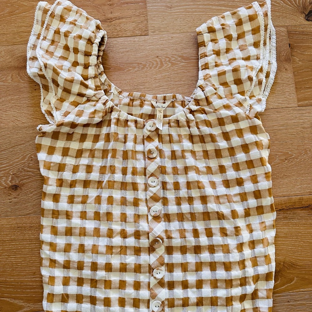 Matilda Jane Annabelle gingham top. Women’s size medium.